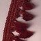 1 Yard Burgundy Braided Gimp Trim with Tassel Fringe for Upholstery and Curtains